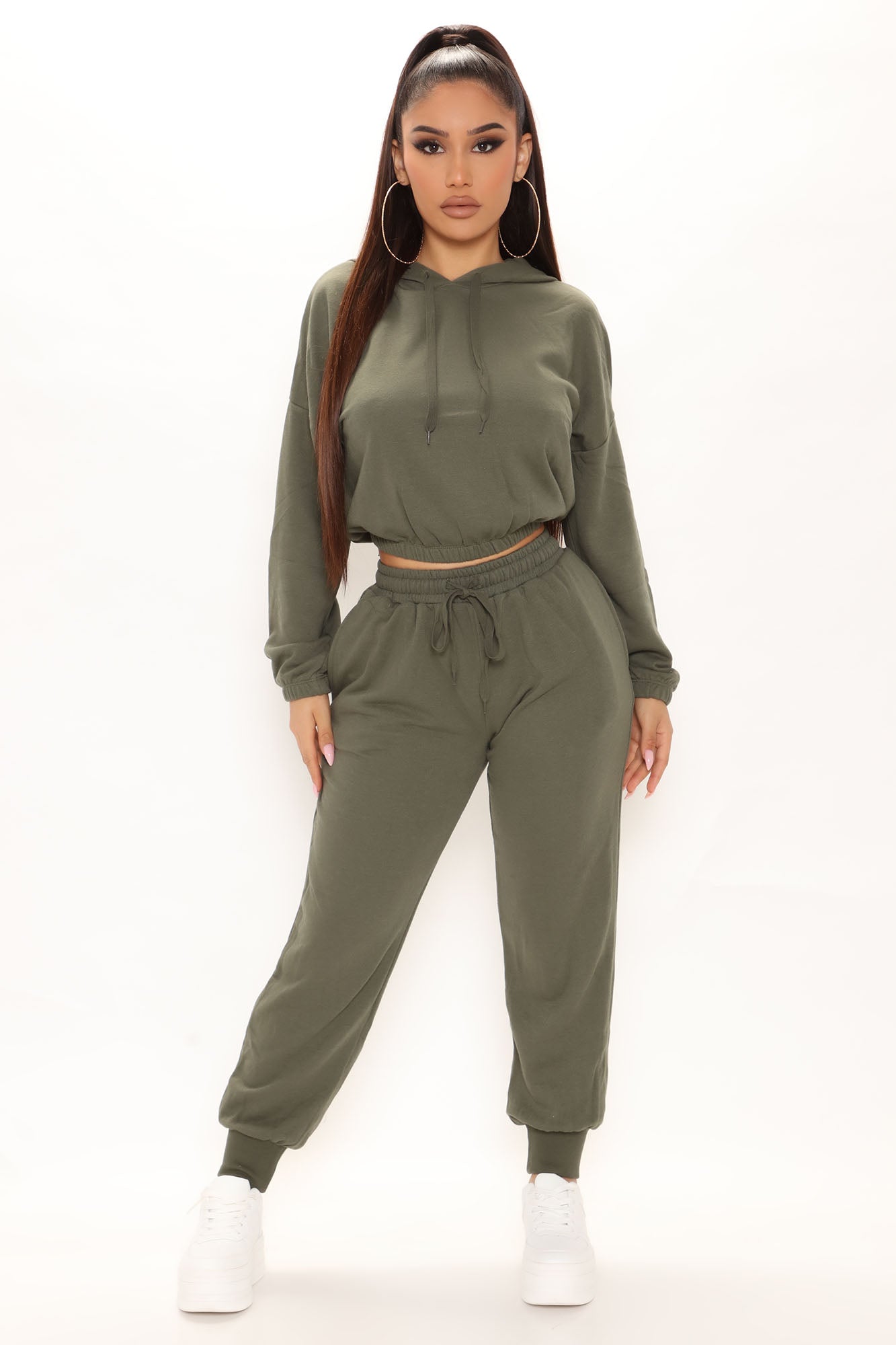 Olive outlet jogger set