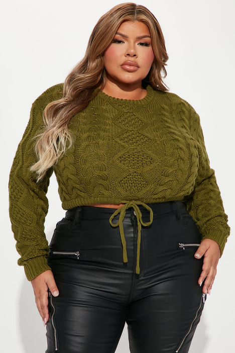 Kelly green sweater plus size clearance