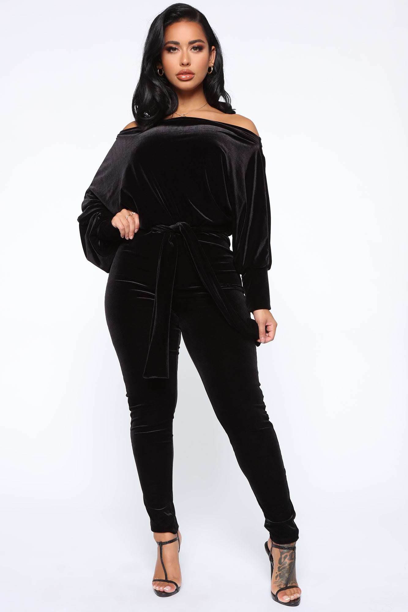 Fashion nova velvet store jumpsuit