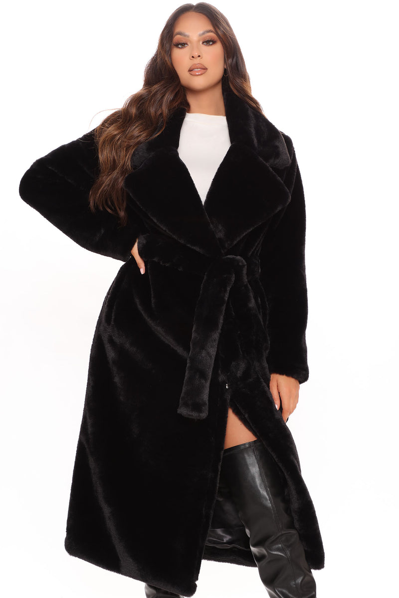 She's Ready Faux Fur Coat - Black | Fashion Nova, Jackets & Coats ...