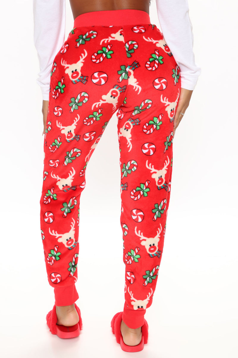 Reindeer Season Plush PJ Joggers - Red/combo | Fashion Nova, Lingerie ...