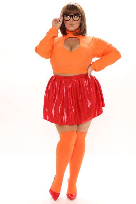 Mystery Babe 5 Piece Costume Set - Orange, Fashion Nova, Womens Costumes