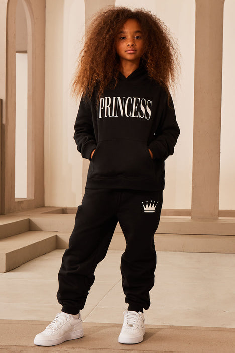 Family Goals Mini Princess Hoodie - Black