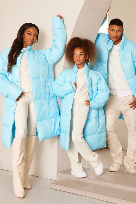 Baby blue store bubble coat
