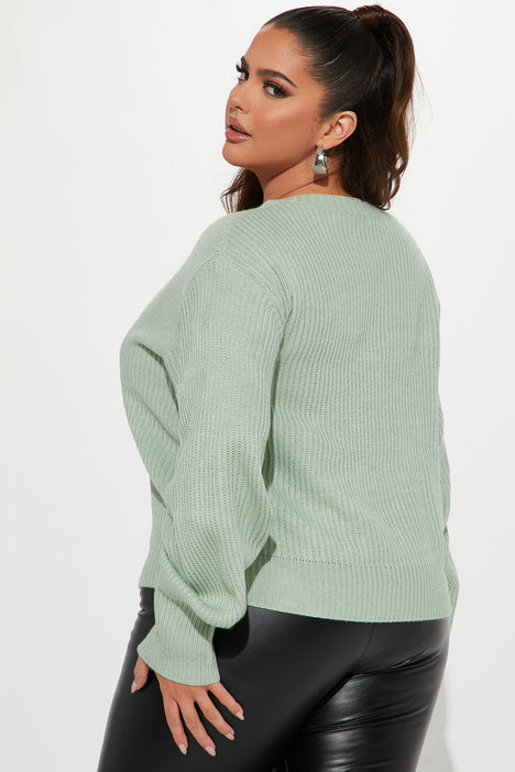 Sage store green sweater