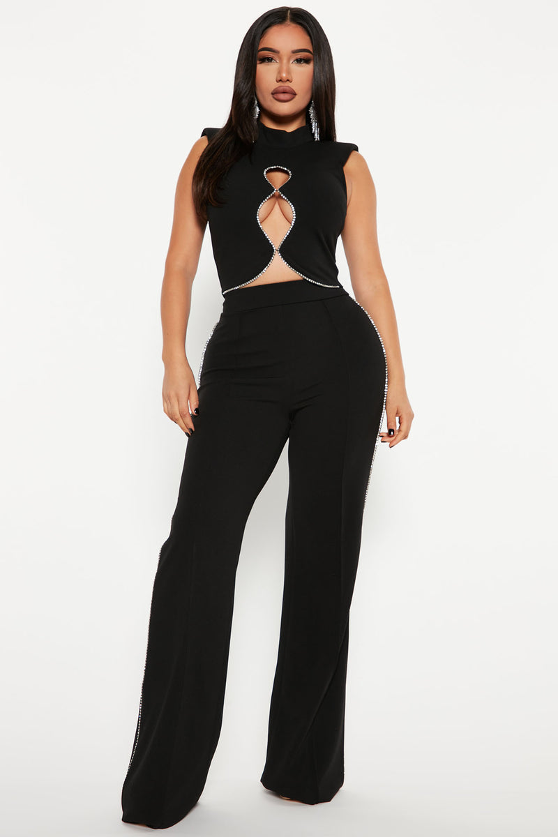 Evelyn Embellished Pant Set - Black | Fashion Nova, Matching Sets ...