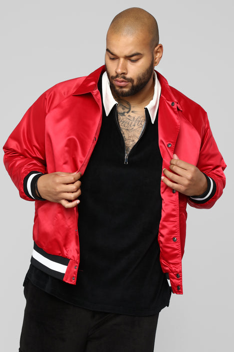Zack Satin Jacket Red
