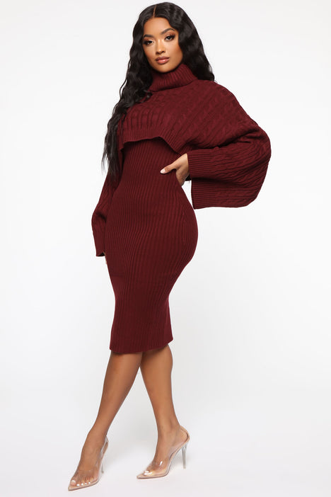 Red midi sweater dress store