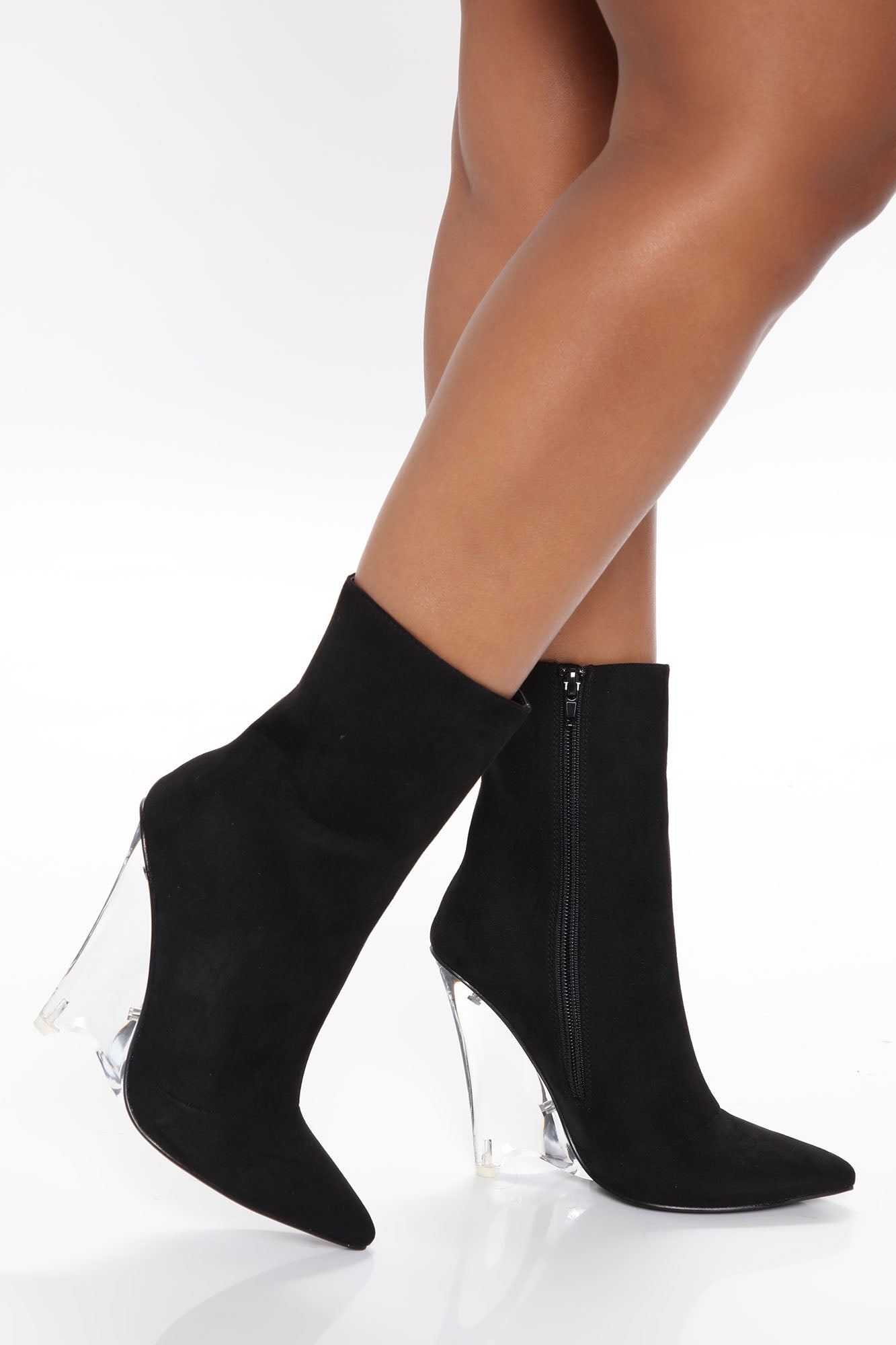 Francoise Wedge Booties Black