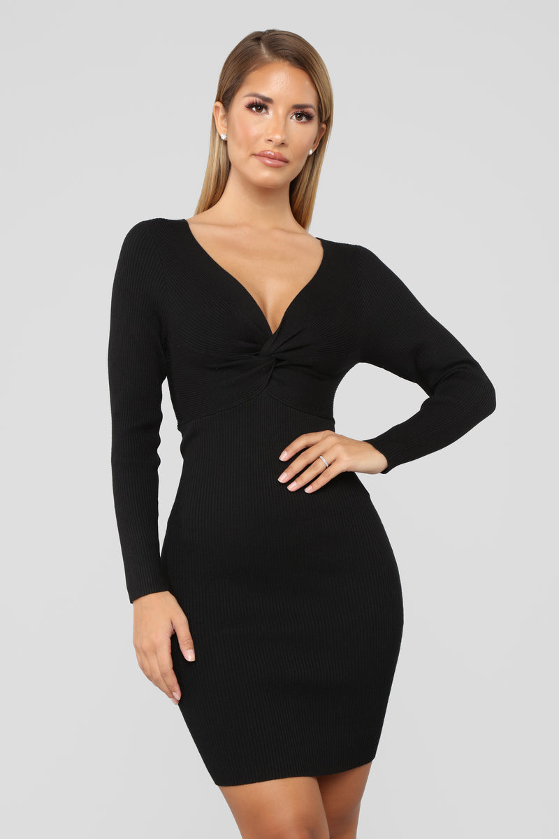 Do Knot Let Me Go Sweater Dress - Black | Fashion Nova, Dresses ...