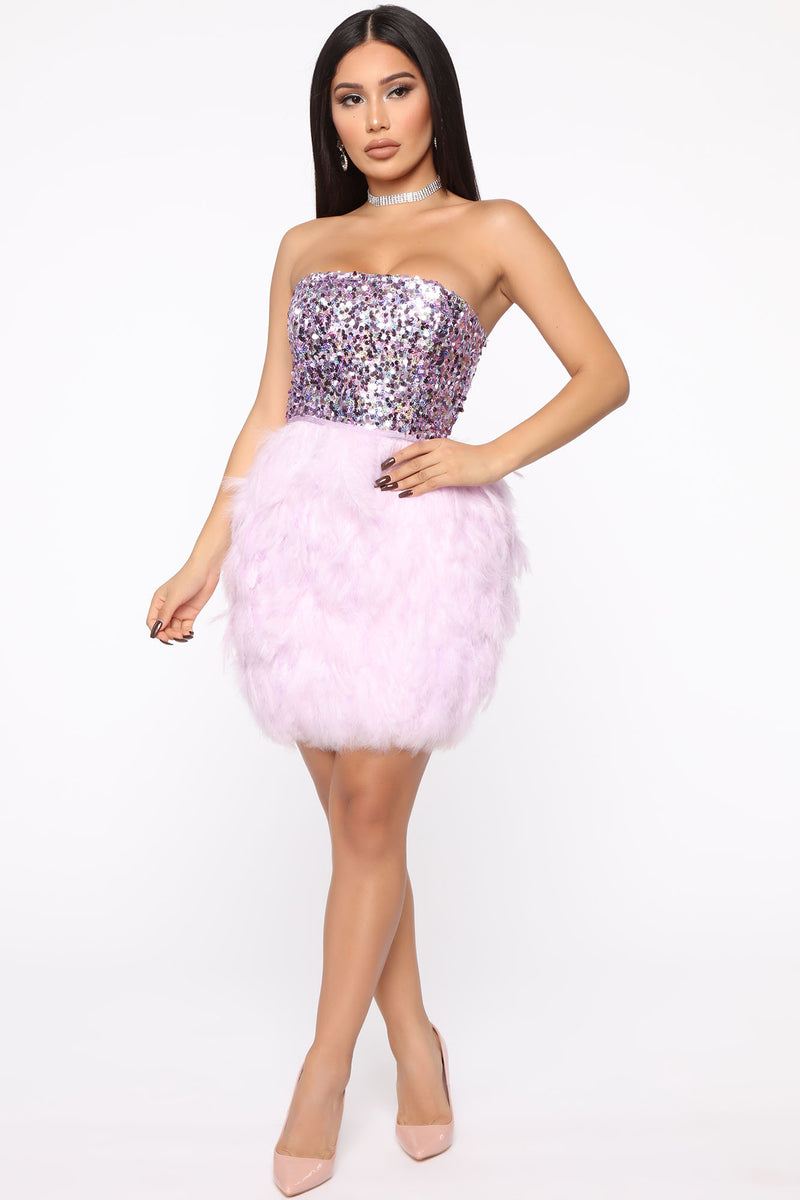 Fine Feather Mini Dress
