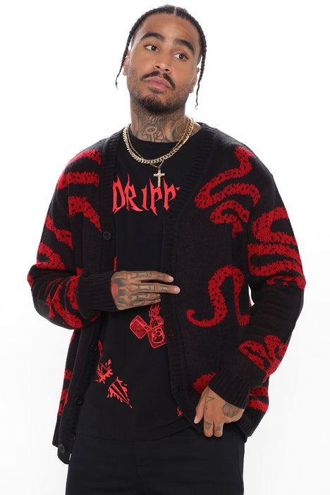 Amiri discount snake cardigan