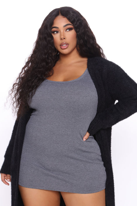 Plus size long hotsell black cardigan sweater