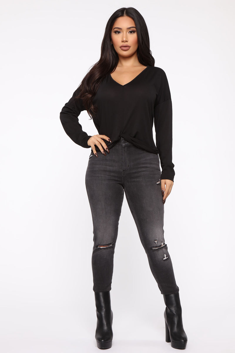 Weekend Fun Top - Black | Fashion Nova, Knit Tops | Fashion Nova
