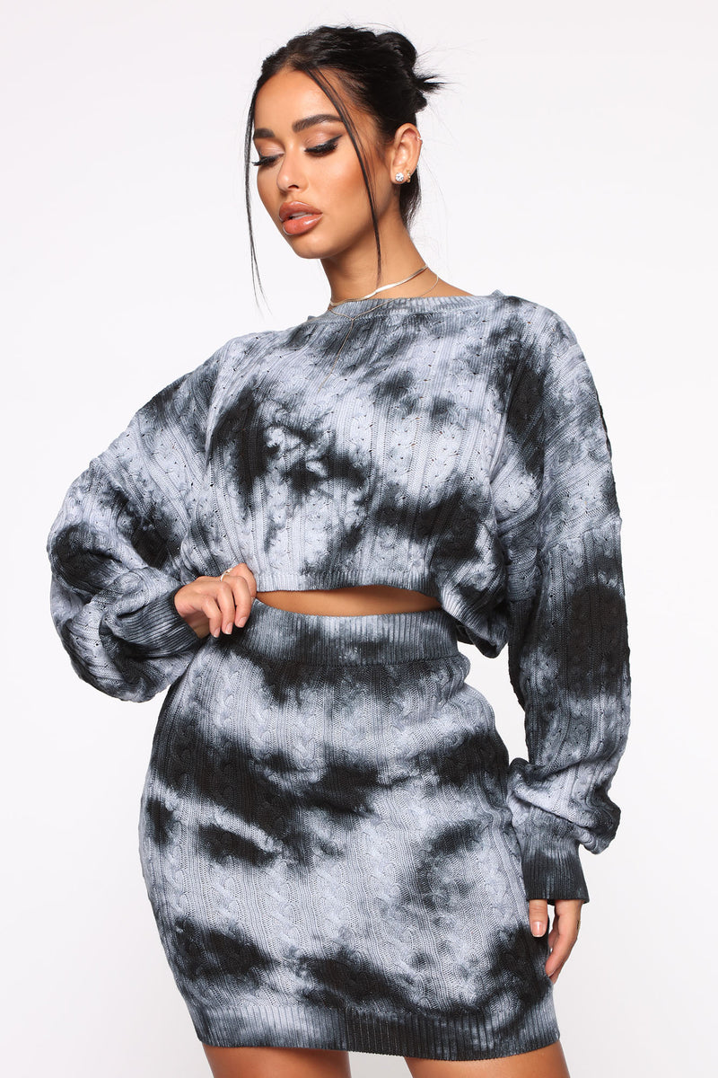 Santee Tie Dye Sweater Set - Black/Combo | Fashion Nova, Matching Sets ...