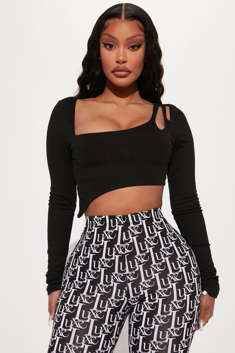 Cut front crop online hoodie fashion nova