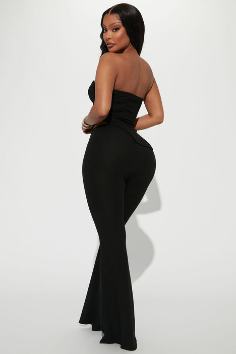 Call My Name Ribbed Pant Set - Black | Fashion Nova, Matching Sets |  Fashion Nova