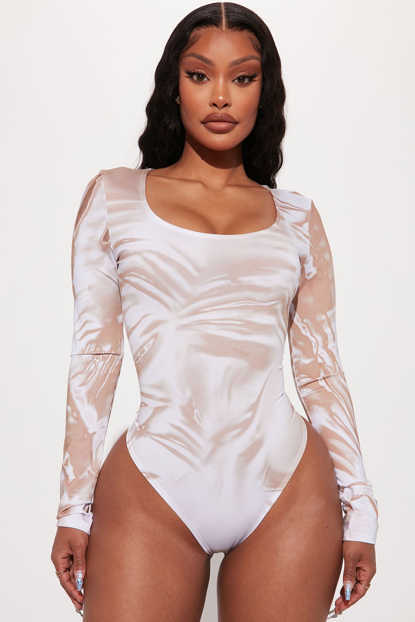 Body Contour Bodysuit - Taupe/combo