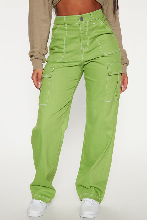 Fashion nova green jeans clearance