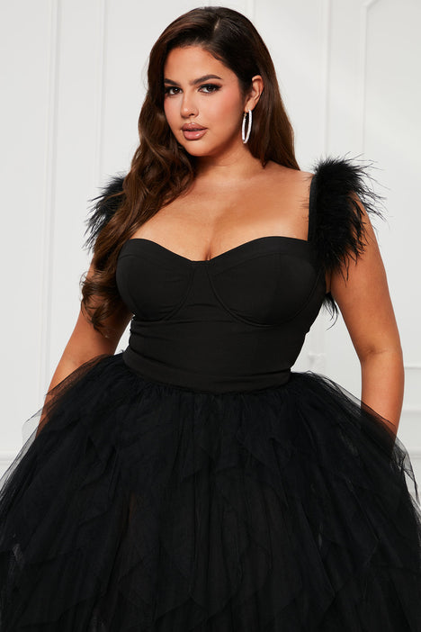 Plus size hotsell black tutu dress