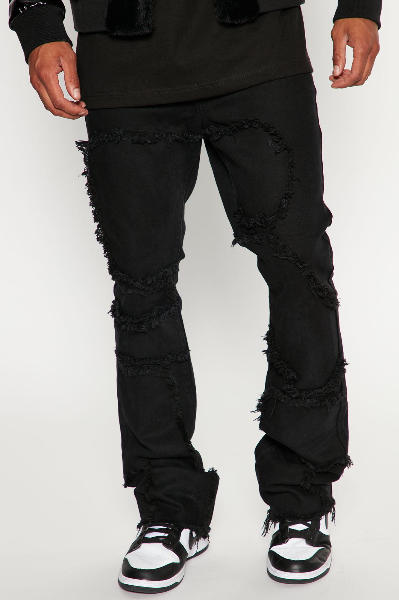 Mens black flare hotsell jeans