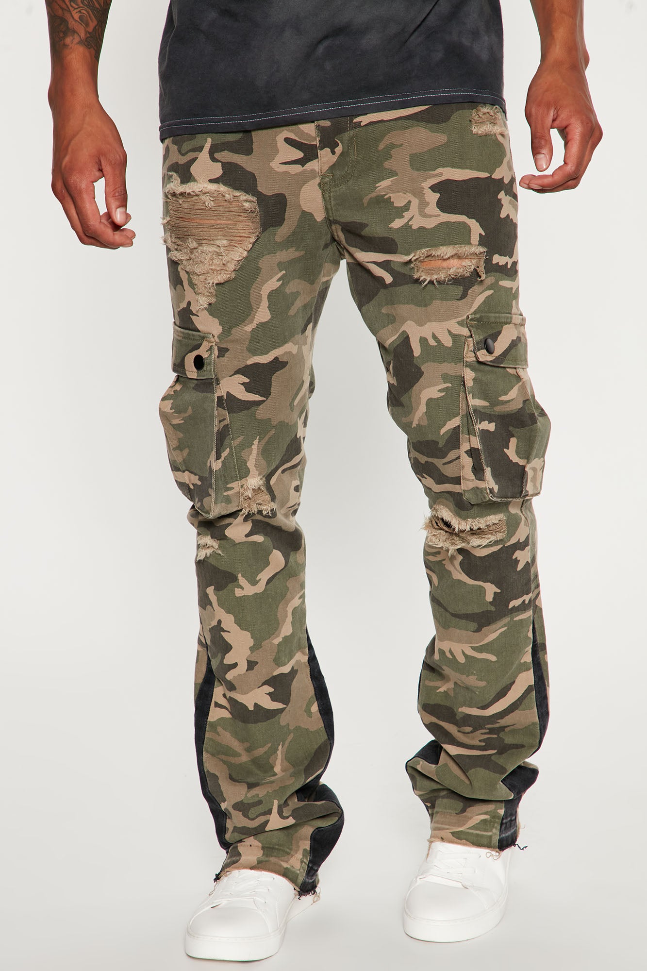 Cargo pants for men Fashion Casual Pure Color Outdoors Zipper Pocket Casual  Pants Sweatpants winter long pants Khaki XL - Walmart.com