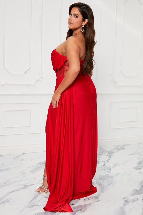 Layla Corset Maxi Dress Red Fashion Nova Dresses Fashion Nova