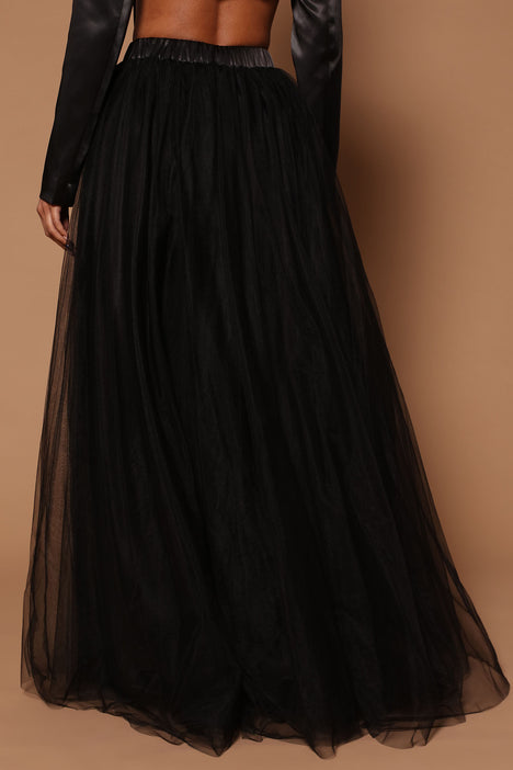 Kelly Tulle Maxi Skirt Black Fashion Nova Luxe Fashion Nova