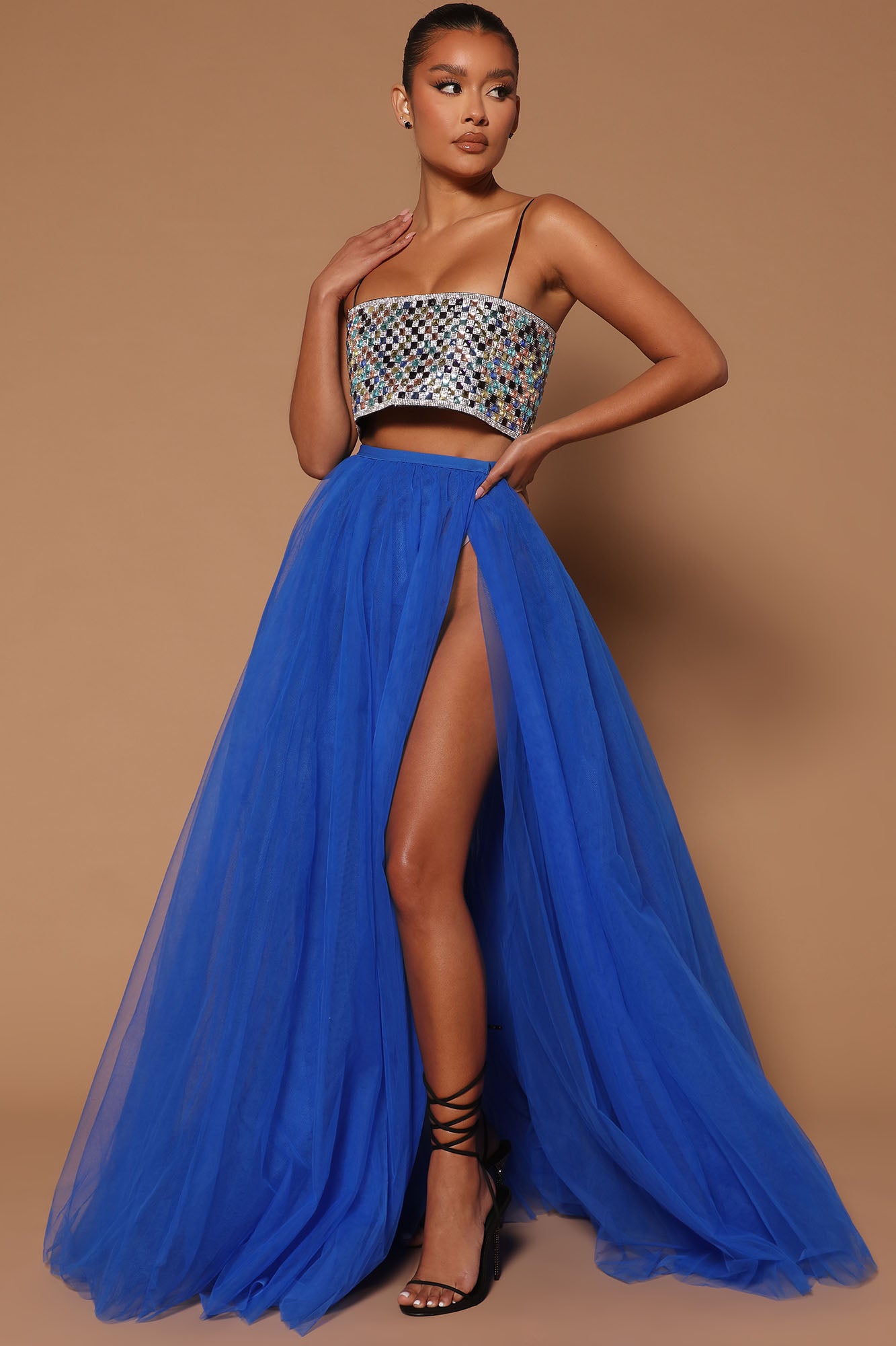Shanna Tulle Maxi Skirt Royal