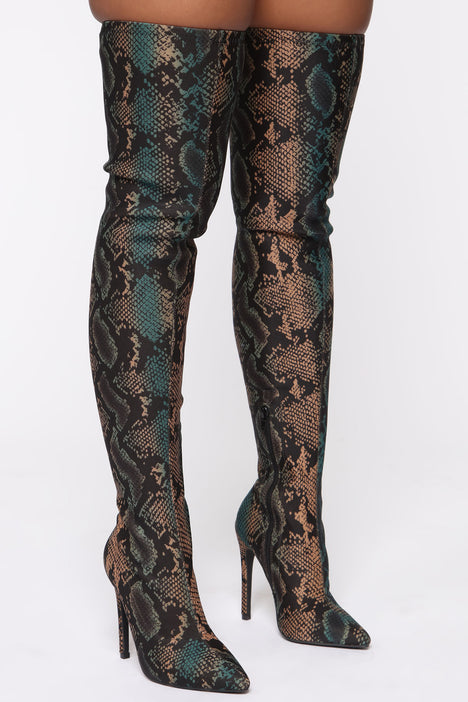 Fashion nova snake boots outlet