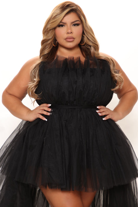 Exclusive After Party Tulle Maxi Dress - Black, Fashion Nova, Dresses