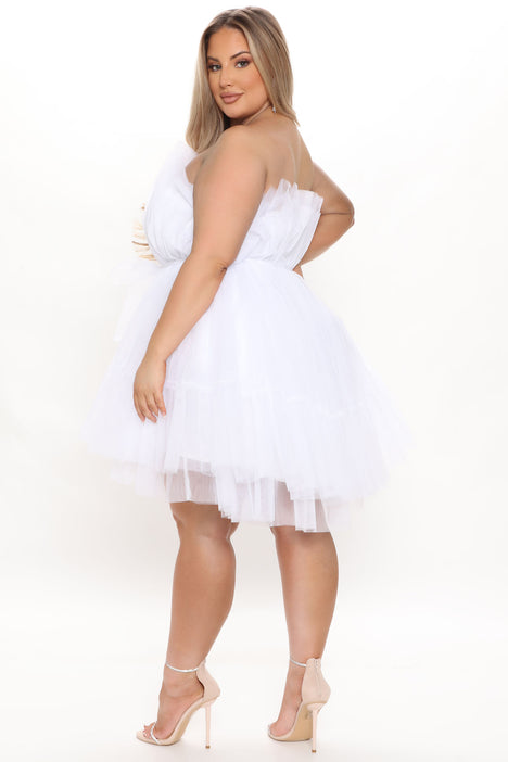 Plus size white tutu dress clearance