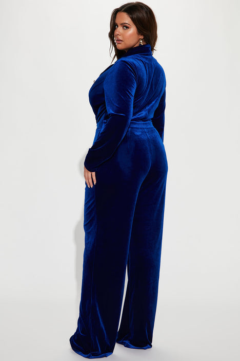 Plus size velour jumpsuit online