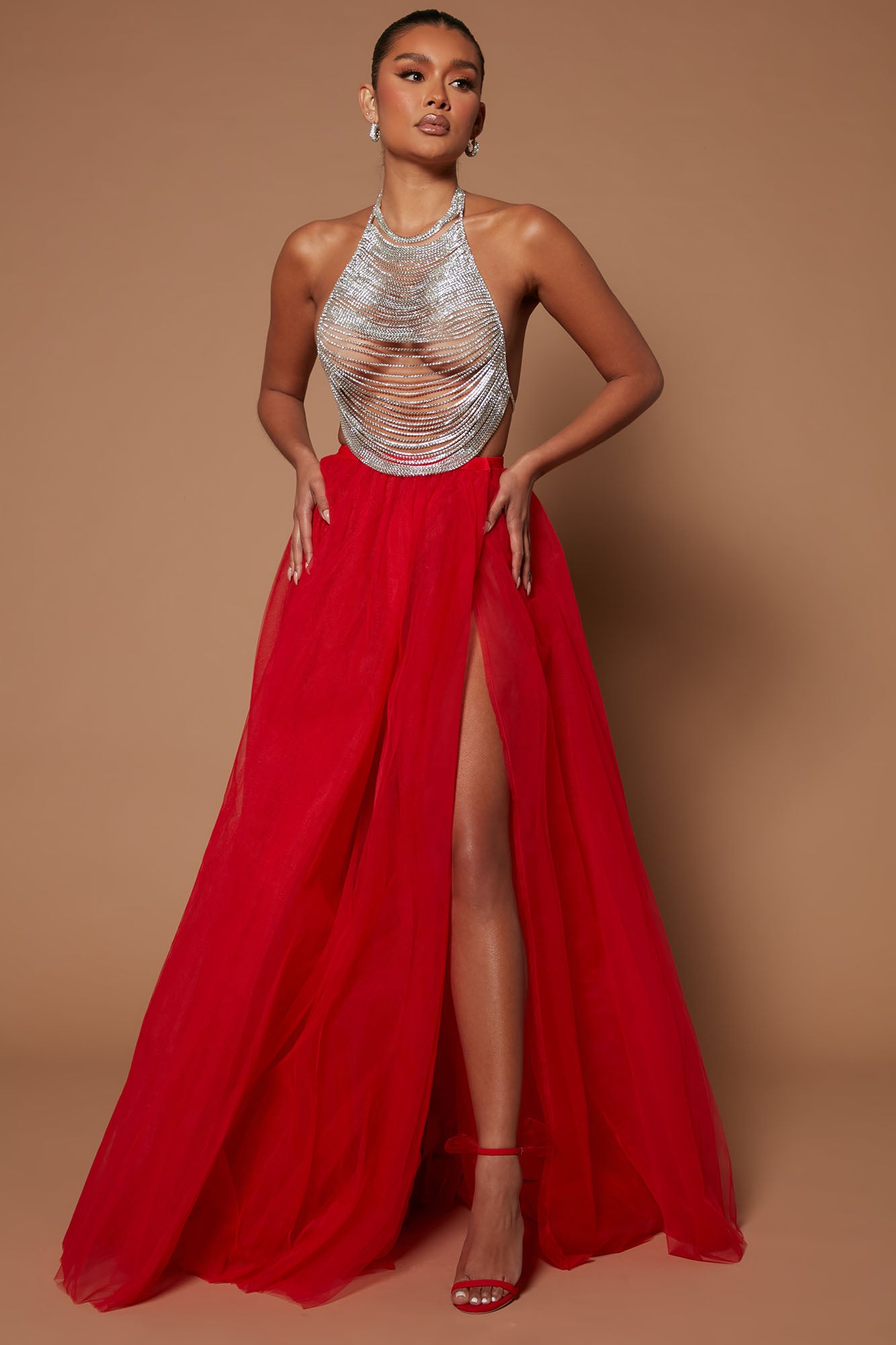 Red tulle skirt 48 outlet
