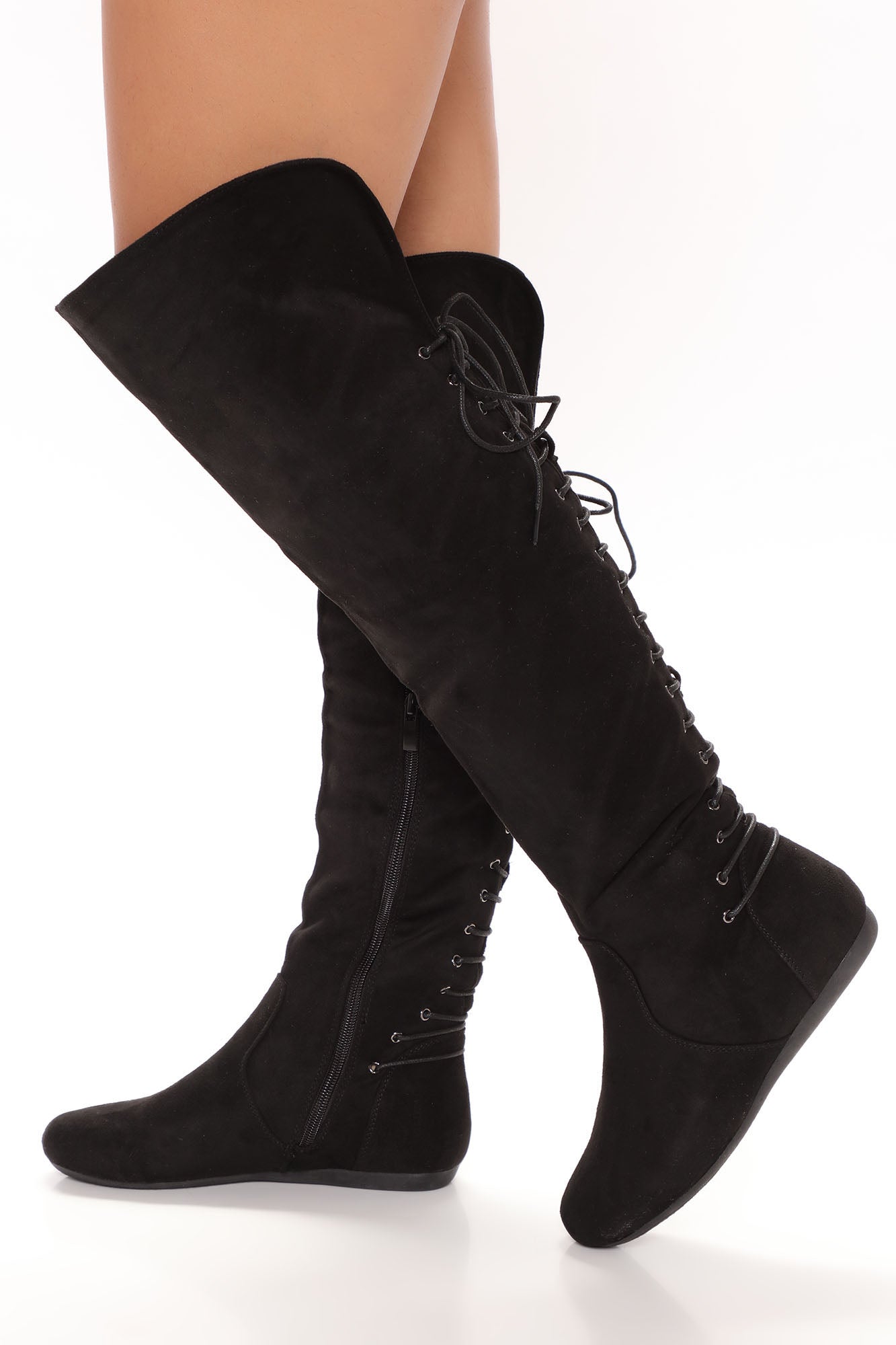 Dixie Flat Boots - Black | Fashion Nova, Shoes | Fashion Nova