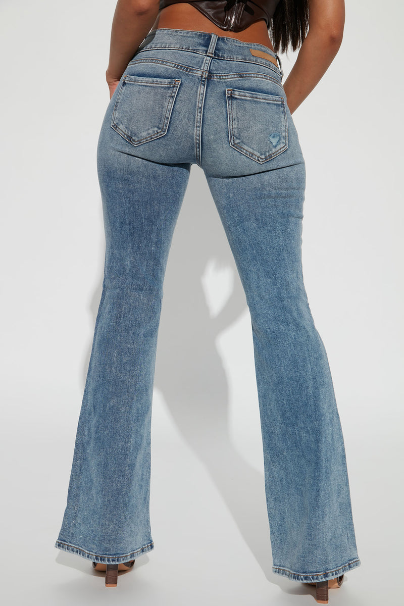 LeAnn Y2K Mid Rise Flare Jeans - Acid Wash Blue | Fashion Nova, Jeans ...