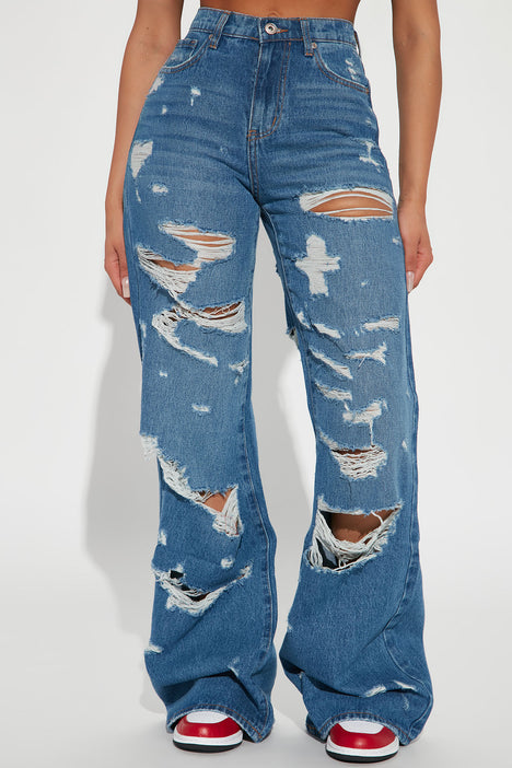High Loose Women's Jeans - Medium Wash
