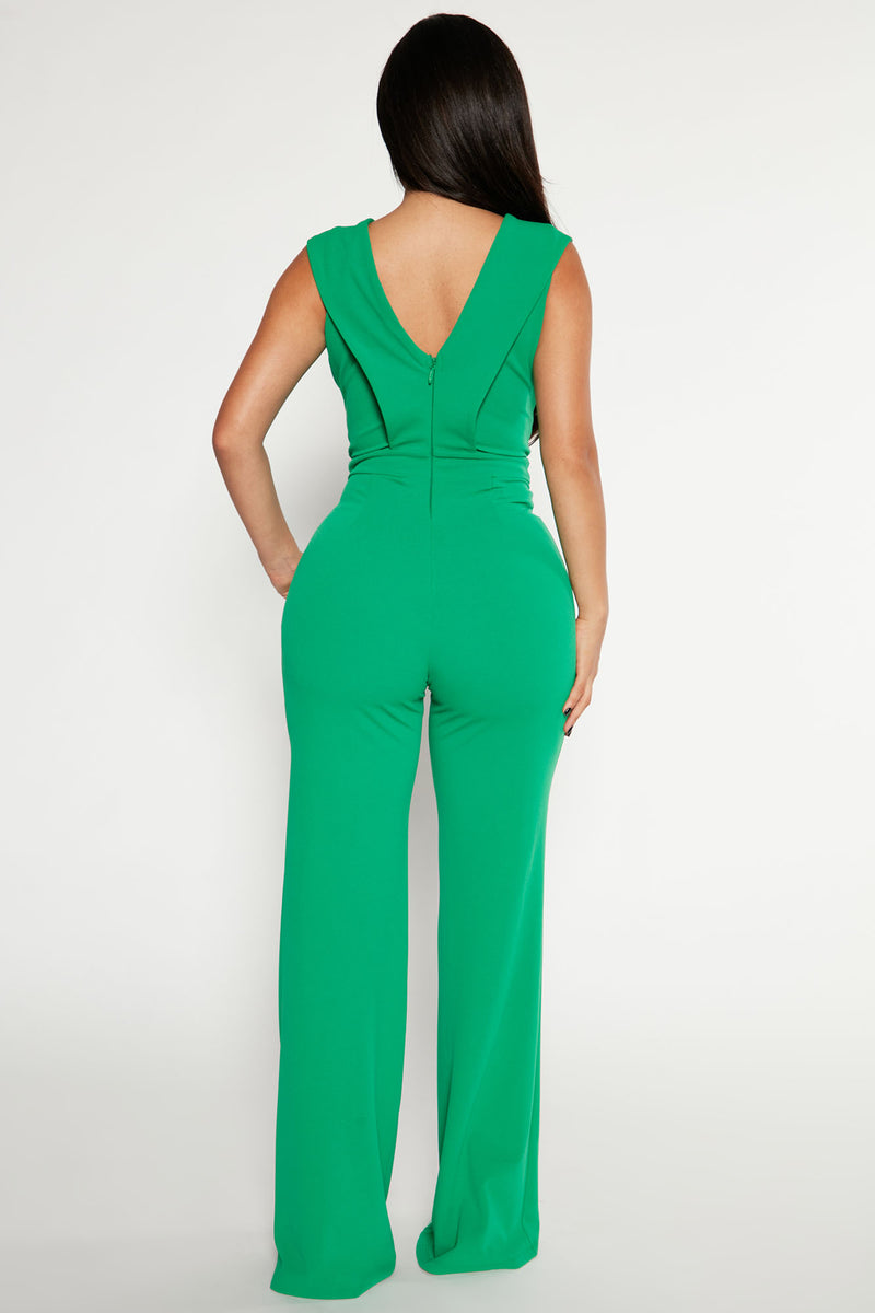 Esmeralda Chain Jumpsuit Kelly Green Fashion Nova, Jumpsuits