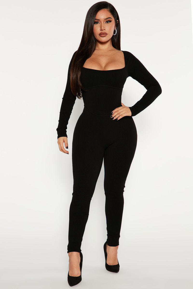 Avani Snatched Jumpsuit Black Fashion Nova, Jumpsuits Fashion Nova