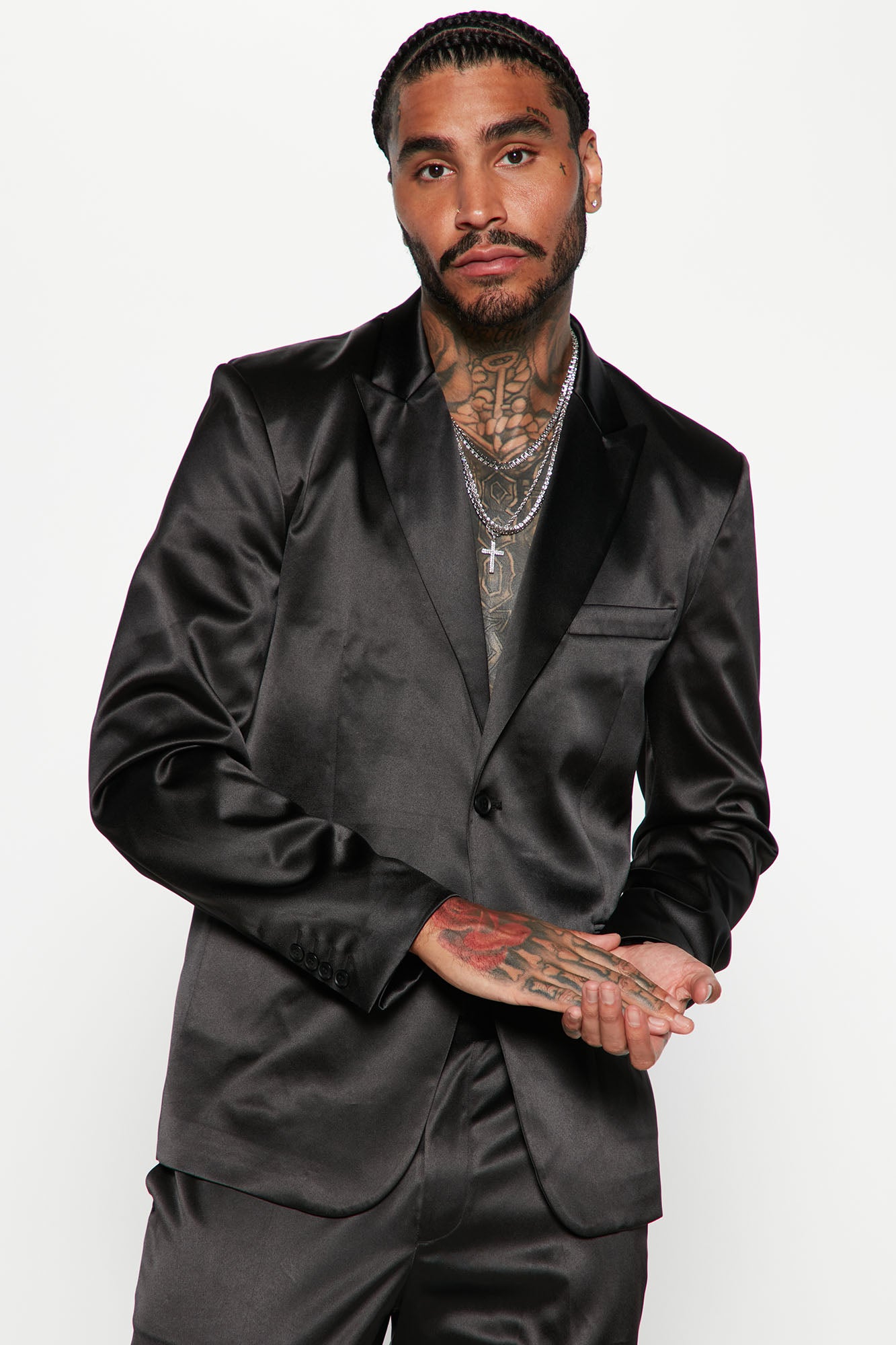 Satin blazer men shop