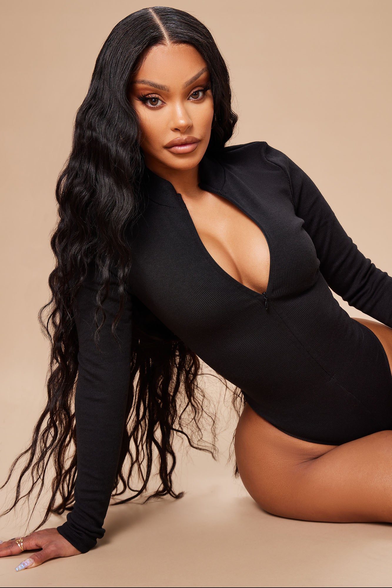 Grind Time Beyond Long Sleeve Bodysuit - Black, Fashion Nova, Bodysuits