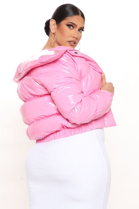 Pink latex bubble coat discount
