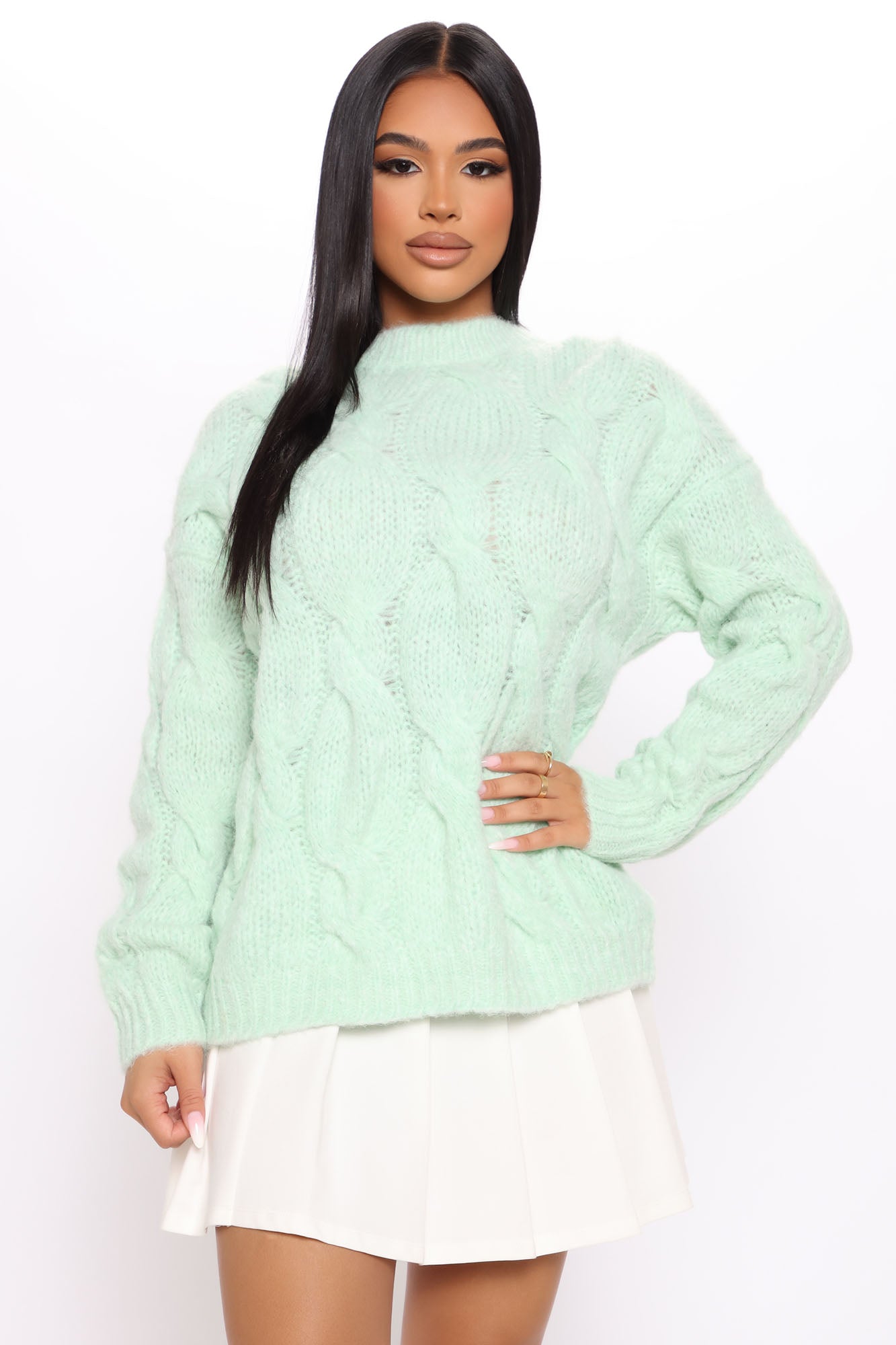 Classy Girl Cable Knit Sweater - Mint | Fashion Nova, Sweaters | Fashion  Nova