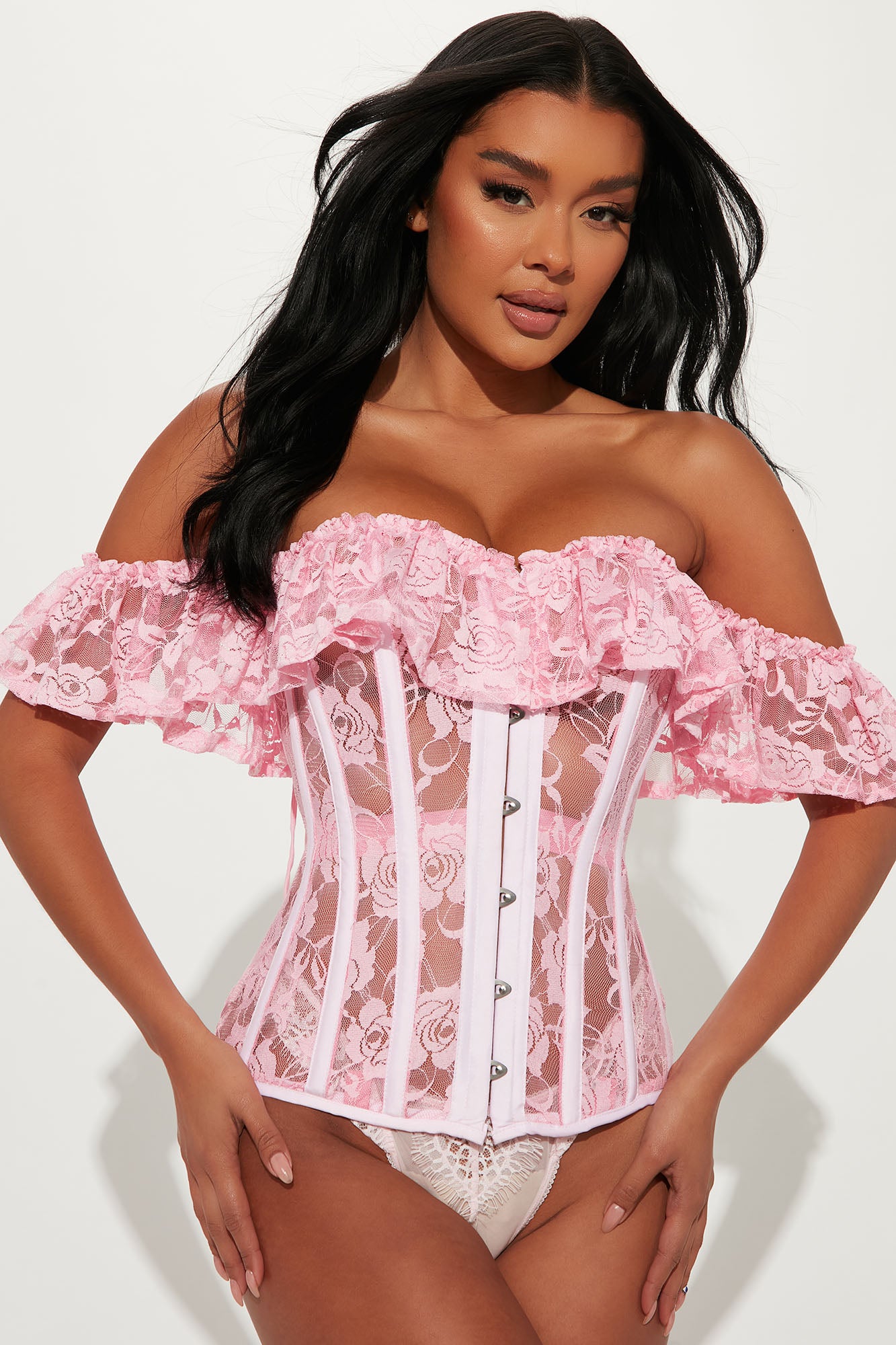 Dream About Me For Weeks Lace Corset - Pink