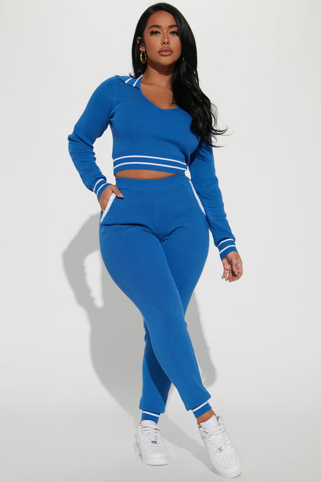 Stay With Me Sweater Pant Set Blue Fashion Nova Matching Sets