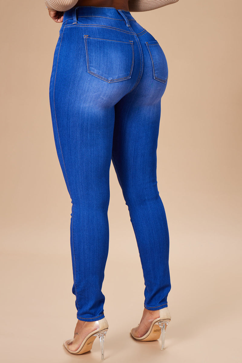 Emma Super Stretch High Rise Skinny Jean - Blue | Fashion Nova, Jeans ...