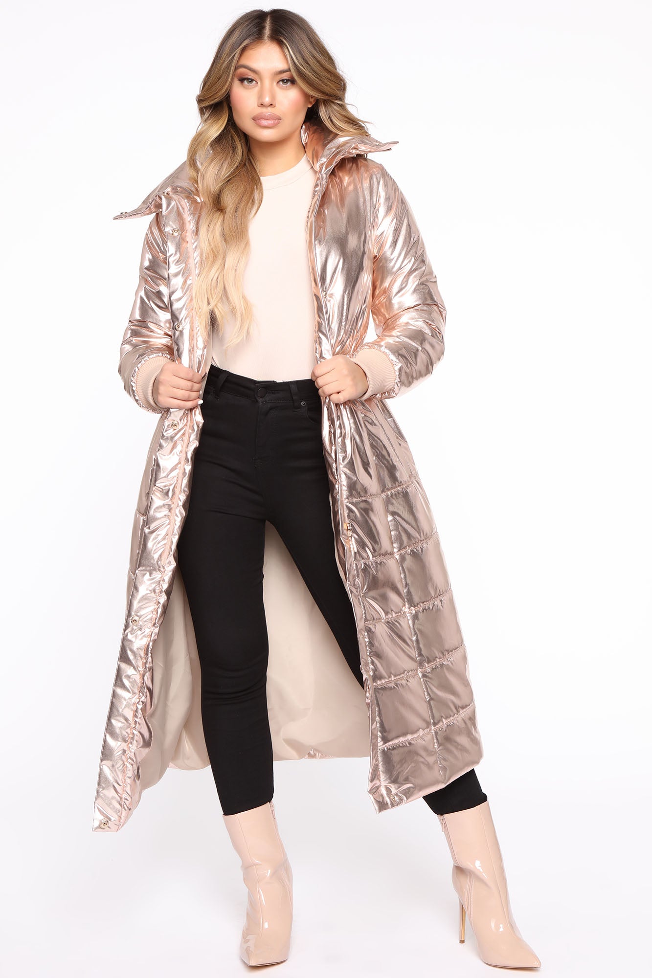 Rose gold coat online