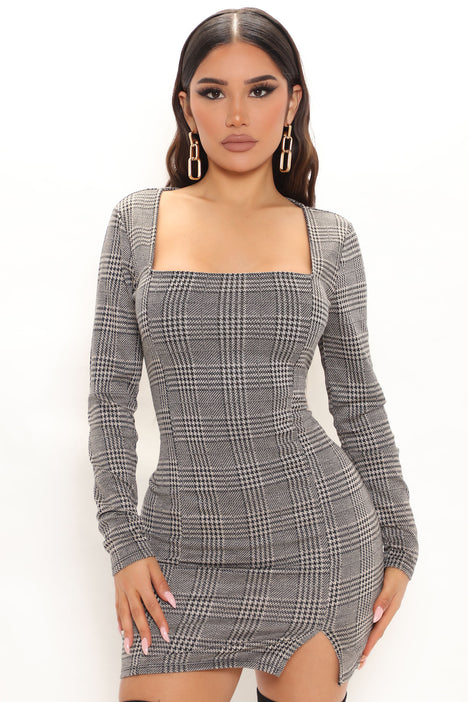 Fashion nova plaid dress 2025
