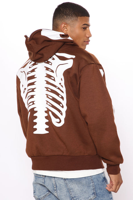 Skull Body Zip Up Hoodie - Brown | Fashion Nova, Mens Graphic Tees | Fashion  Nova