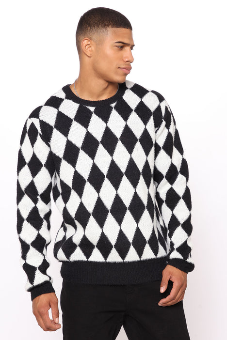 Diamond print jumper deals